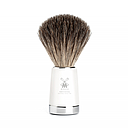 Muehle - Liscio - Pure Badger Shaving Brush - White Resin - 21mm