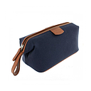 Toilettas Canvas en leder - Blauw