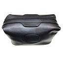 Fine leather wash bag - Black