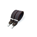 Wide clip-on suspenders with leather details – Chevron Bordeaux