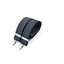 Wide clip-on suspenders - Navy blue chevron