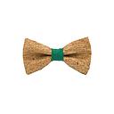 Jaggs - Cork bow tie "Merlot"  Green Ring