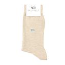 BillyBelt - Plain Cotton Socks - Beige Chiné