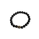 Abel - Bracelet with lava stones and silver Buda head