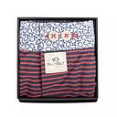 BillyBelt - Organic cotton boxer shorts - Red Stripes - Size L