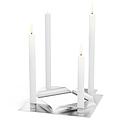 Hofats - SQUARE CANDLE silver (4 stik)