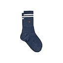 BillyBelt - Chaussettes rétro - Bleu, rayé blanc