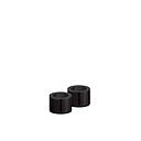 Uyuni - Light Candleholder taper - Matte black (2-pack)